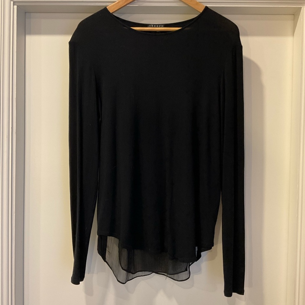 Theory Black Blouse, Size M